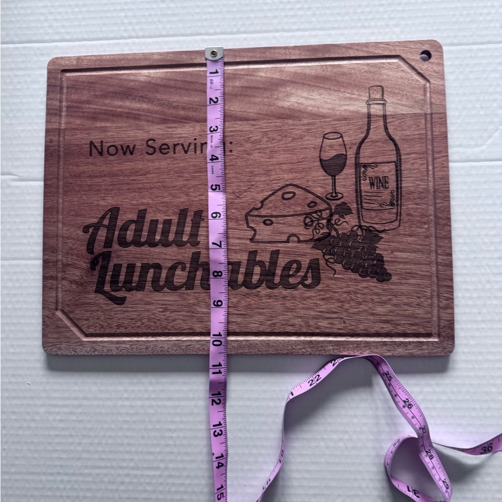 2/$50 Adult Lunchables Engraved Wooden Charcuterie Board Wine Cheese - Picture 4 of 5